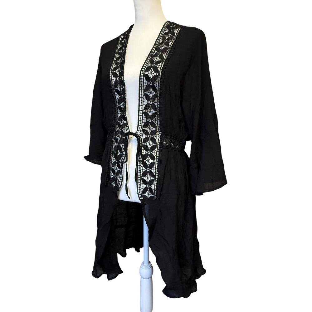 Love tree swim cover black flowy womens large